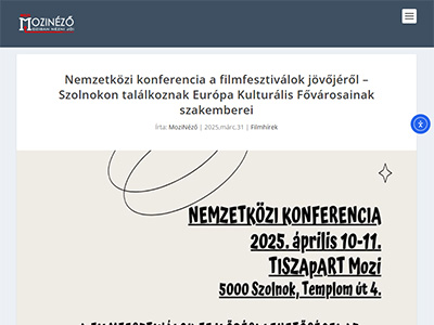 Nemzetközi konferencia a filmfesztiválok jövőjéről – Szolnokon találkoznak Európa Kulturális Fővárosainak szakemberei