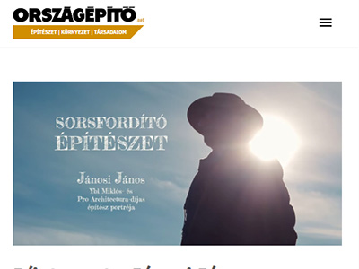 Díjat nyert a Jánosi János építészetét bemutató portréfilm